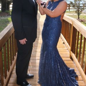 Navy prom dress